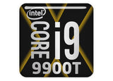 Intel Core i9 9900T 1"x1" Chrome Effect Domed Case Badge / Sticker Logo