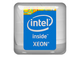Intel Xeon Inside Design #3 1"x1" Chrome Effect Domed Case Badge / Sticker Logo