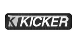 Kicker 2"x0.5" Badge de boîtier bombé effet chromé / Logo autocollant