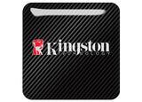 Kingston 1"x1" Badge de boîtier bombé effet chromé / Logo autocollant
