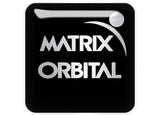 Matrix Orbital 1"x1" Badge de boîtier bombé effet chromé / Logo autocollant