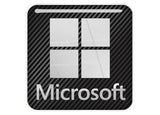 Microsoft 1"x1" Badge de boîtier bombé effet chrome / Logo autocollant