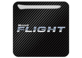 Microsoft Flight Sim 1"x1" Chrome Effet Dôme Case Badge / Autocollant Logo
