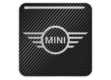 Mini 1"x1" Badge de boîtier bombé effet chromé / Logo autocollant