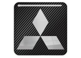 Mitsubishi 1"x1" Chrome Effet Dôme Case Badge / Autocollant Logo