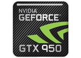 nVidia GeForce GTX 950 1"x1" Badge de boîtier bombé effet chromé / Logo autocollant