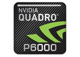 nVidia Quadro P6000 1"x1" Badge de boîtier bombé effet chromé / Logo autocollant