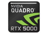 nVidia Quadro RTX 5000 1"x1" Badge de boîtier bombé effet chromé / Logo autocollant