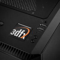 Insignia de caja abovedada con efecto cromado de 1"x1" 3DFX / logotipo adhesivo