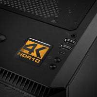 Insignia/logotipo adhesivo de caja abovedada con efecto cromado 4K HDR10 de 1"x1"