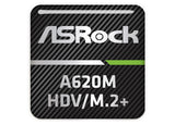 ASRock A620M-HDV M.2+ Motherboard 1"x1" Chrome Effect Domed Case Badge / Sticker Logo