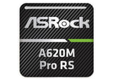 ASRock A620M Pro RS Motherboard 1"x1" Chrome Effect Domed Case Badge / Sticker Logo