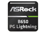 ASRock B650 PG Lightning Motherboard 1"x1" Chrome Effect Domed Case Badge / Sticker Logo