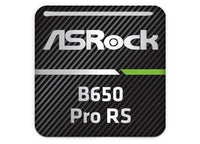 ASRock B650 Pro RS Motherboard 1"x1" Chrome Effect Domed Case Badge / Sticker Logo