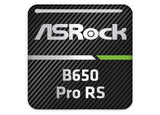 ASRock B650 Pro RS Motherboard 1"x1" Chrome Effect Domed Case Badge / Sticker Logo