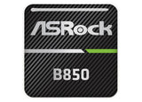 ASRock B850 Series Motherboard 1"x1" Chrome Effect Domed Case Badge / Sticker Logo