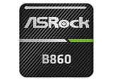 ASRock B860 Series Motherboard 1"x1" Chrome Effect Domed Case Badge / Sticker Logo