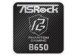 ASRock Phantom Gaming B650 Series Motherboard 1"x1" Chrome Effect Domed Case Badge / Sticker Logo