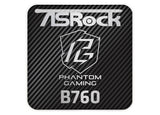 ASRock Phantom Gaming B760 Series Motherboard 1"x1" Chrome Effect Domed Case Badge / Sticker Logo