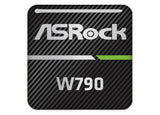ASRock W790 Series Motherboard 1"x1" Chrome Effect Domed Case Badge / Sticker Logo