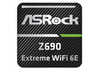 ASRock Z690 Extreme WiFi 6E Motherboard 1"x1" Chrome Effect Domed Case Badge / Sticker Logo