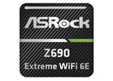 ASRock Z690 Extreme WiFi 6E Motherboard 1"x1" Chrome Effect Domed Case Badge / Sticker Logo