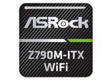 ASRock Z790M-ITX WiFi Motherboard 1"x1" Chrome Effect Domed Case Badge / Sticker Logo