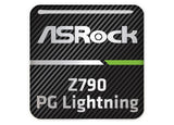 ASRock Z790 PG Lightning Motherboard 1"x1" Chrome Effect Domed Case Badge / Sticker Logo