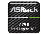 ASRock Z790 Steel Legend WiFi Motherboard 1"x1" Chrome Effect Domed Case Badge / Sticker Logo