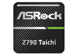 ASRock Z790 Taichi Motherboard 1"x1" Chrome Effect Domed Case Badge / Sticker Logo