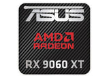 ASUS AMD Radeon RX 9060 XT 1"x1" Chrome Effect Domed Case Badge / Sticker Logo