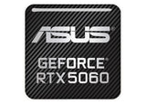 Asus GeForce RTX 5060 1"x1" Chrome Effect Domed Case Badge / Sticker Logo