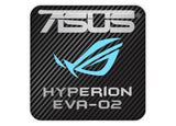 ASUS ROG Hyperion EVA-02 PC Case 1"x1" Chrome Effect Domed Case Badge / Sticker Logo