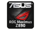 ASUS ROG Maximus Z890 Motherboard 1"x1" Chrome Effect Domed Case Badge / Sticker Logo