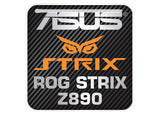 ASUS ROG STRIX Z890 Motherboard 1"x1" Chrome Effect Domed Case Badge / Sticker Logo