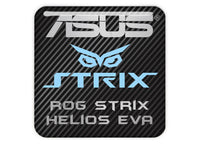 ASUS ROG Strix Helios EVA PC Case 1"x1" Chrome Effect Domed Case Badge / Sticker Logo