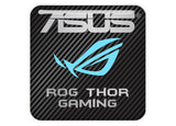 ASUS ROG Thor Gaming Power Supply 1"x1" Chrome Effect Domed Case Badge / Sticker Logo