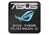 ASUS ROG Thor Platinum III Power Supply 1"x1" Chrome Effect Domed Case Badge / Sticker Logo