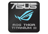ASUS ROG Thor Titanium III Power Supply 1"x1" Chrome Effect Domed Case Badge / Sticker Logo