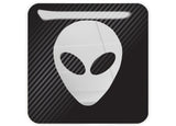 Alien 1"x1" Chrome Effect Domed Case Badge / Sticker Logo