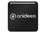 Anidees 1"x1" Chrome Effect Domed Case Badge / Sticker Logo