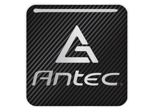 Antec 1"x1" Chrome Effect Domed Case Badge / Sticker Logo