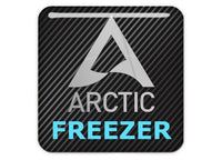 Arctic Freezer Liquid Cooling 1"x1" Chrome Effect Domed Case Badge / Sticker Logo