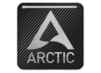 Arctic Cooling 1"x1" Chrome Effect Domed Case Badge / Sticker Logo