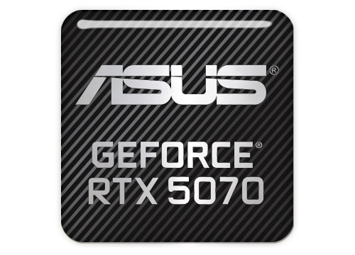 Asus GeForce RTX 5070 1"x1" Chrome Effect Domed Case Badge / Sticker Logo