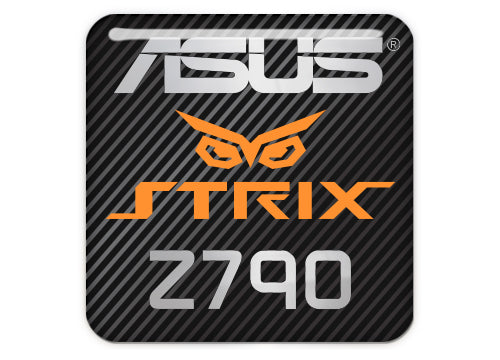 Asus Strix Z790 1"x1" Chrome Effect Domed Case Badge / Sticker Logo