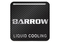 Barrow Liquid Cooling 1"x1" Chrome Effect Domed Case Badge / Sticker Logo