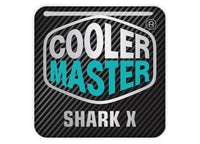 Cooler Master Shark X PC Case 1"x1" Chrome Effect Domed Case Badge / Sticker Logo