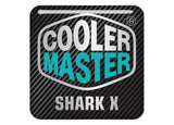 Cooler Master Shark X PC Case 1"x1" Chrome Effect Domed Case Badge / Sticker Logo