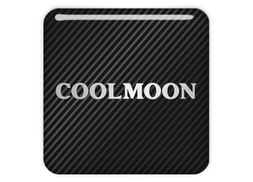Coolmoon 1"x1" Chrome Effect Domed Case Badge / Sticker Logo